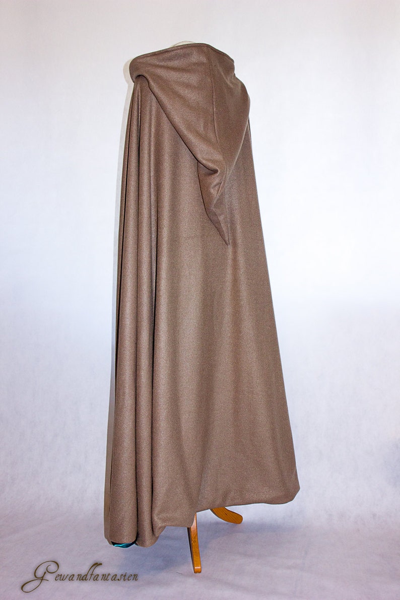 Viking cloak, viking cape with hood, celtic cloak, bridal cape, medieval cloak, wedding cloak, medieval cape, renaissance cloak, cosplay image 4