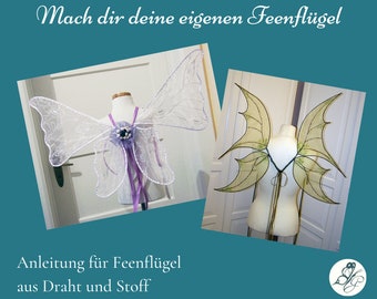 Fairy wings DIY with wire and fabric, only in german language