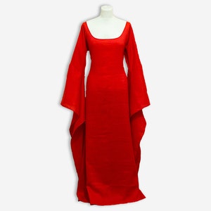 Red priestess medieval dress, Melisandre cosplay Game of Thrones, halloween costume witch, handfasting dress, alternative wedding gown image 2