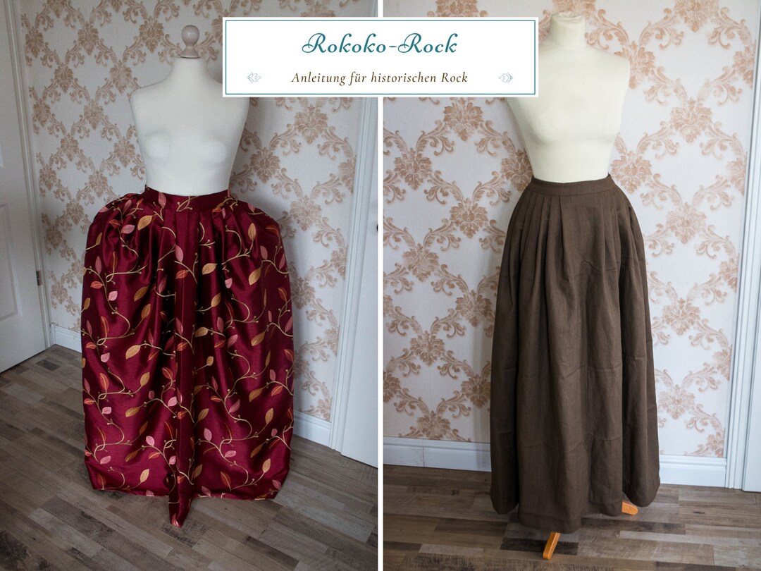 18th Century Skirt Pattern Diy German Only Etsy