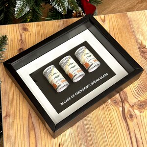 Dollar Bill Shadow Box - Eleganter Rahmen In Retro Schwarz-Gold Für Geldscheine & Lizenzdokumente