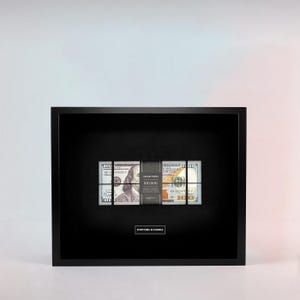 Cash Frame Art – Scatola delle ombre 3D con denaro, decorazione da parete per scrivania di lusso, regalo unico per imprenditori e investitori