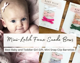 Baby Wisp®, Wisp Clip, Mini Baby Hair Bows, Tiny Bows, Snap Clip