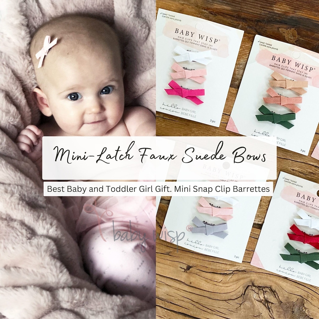 Baby Wisp®, Wisp Clip, Mini Baby Hair Bows, Tiny Bows, Snap Clip Bow, Hair Clips, Infant Girl
