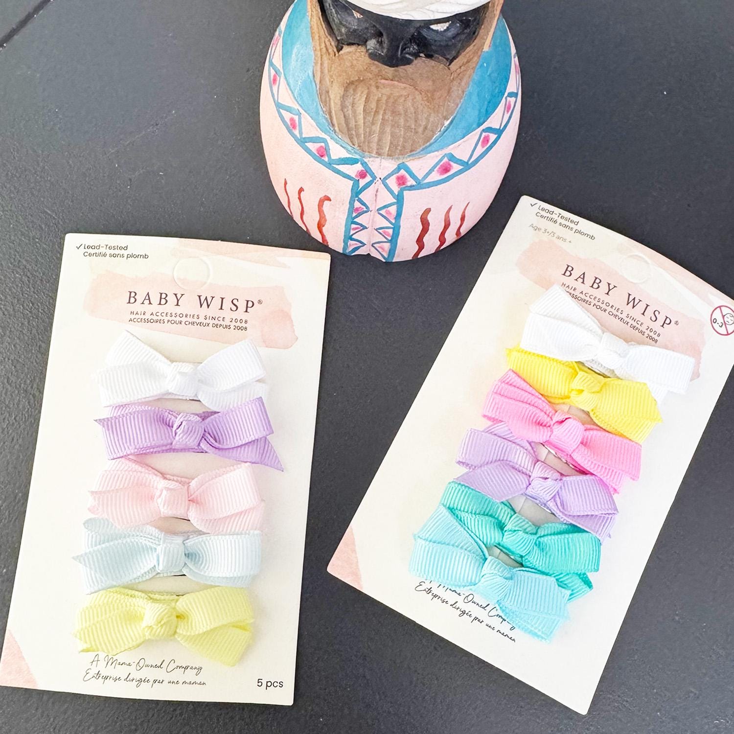 Baby Wisp®, Baby Toddler Snap Clip Grosgrain Boutique Hair Bow