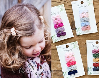 Barrettes Baby Wisp® Petits noeuds pour cheveux fins, Noeud pour cheveux de bébé, Barrettes pour bambin, Accessoire bébé fille, Mini noeuds pour bambin, Barrette pour bébé, Cadeau de shower