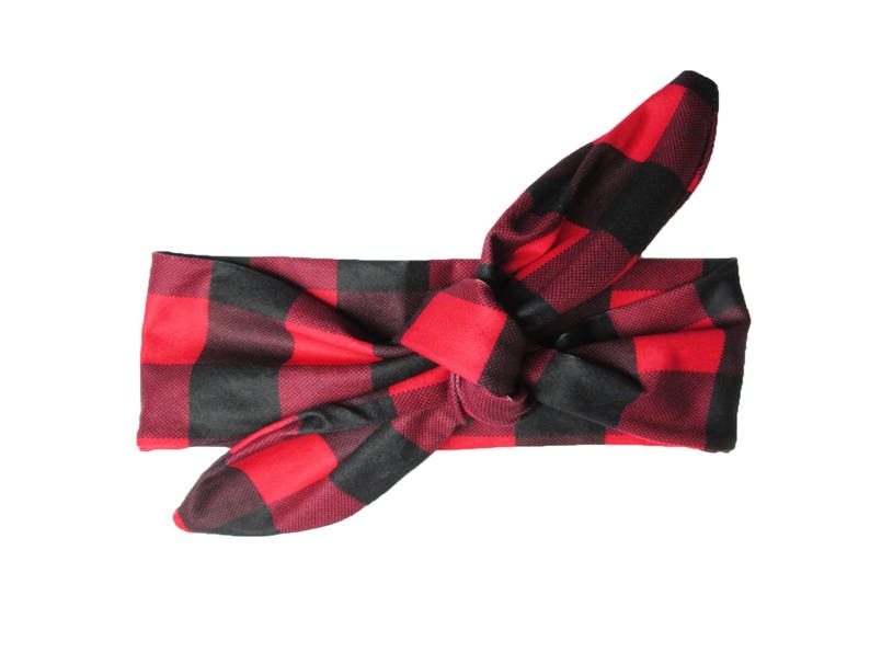 Adjustable Headband Baby Headband Toddler Girl Buffalo Plaid Headwrap Baby Girl Shower Gift Baby Girl Infant Headband Top Knot