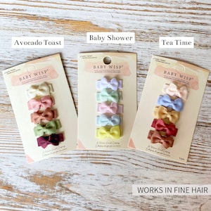Baby Wisp® 15 Baby Toddler Snap Clip, Baby Bows, Mini Bow Hair Clips, Baby Hair Bows Clip, Snap Hair Clips, Baby Hair Clip, Baby Shower Gift