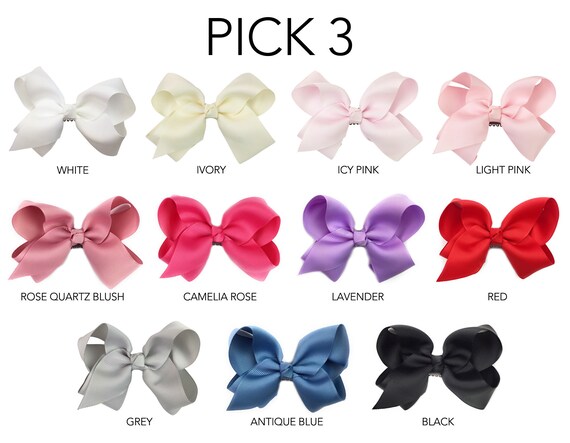 BOUTIQUE GIRLS TODDLER SMALL HAIR BOW WITH KNOT IN CENTER 2/" ~U PICK COLOR!
