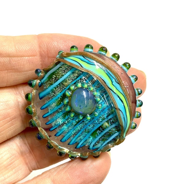 Wearable Glass Art - by Bea Stoertz - Unique handmade colorful glass bead for jewelry lovers and designers