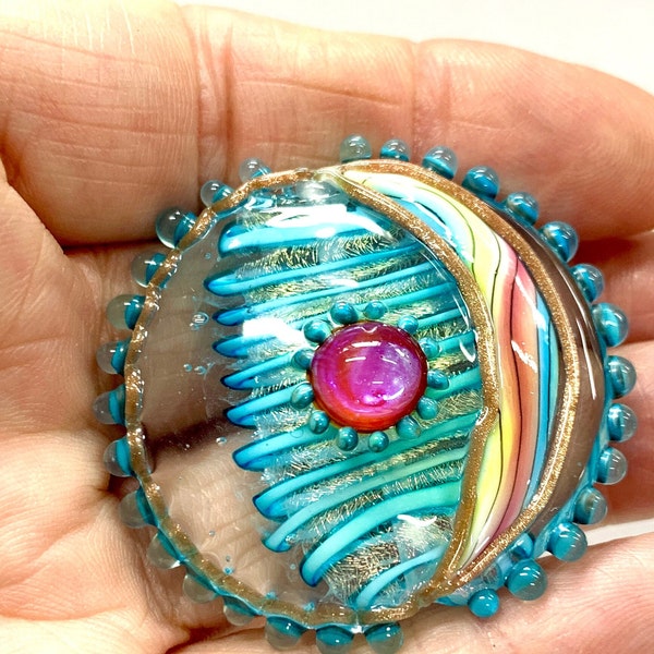 Wearable Glass Art - by Bea Stoertz - Unique handmade colorful glass bead for jewelry lovers and designers