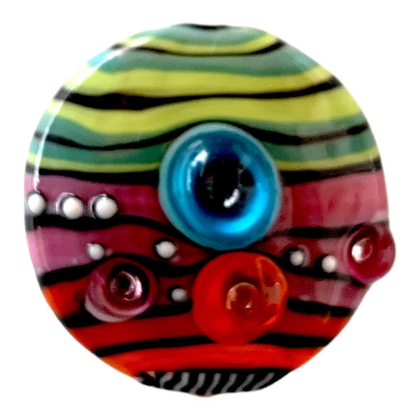 Wearable Glass Art - by Bea Stoertz - Unique handmade colorful glass bead for jewelry lovers and designers