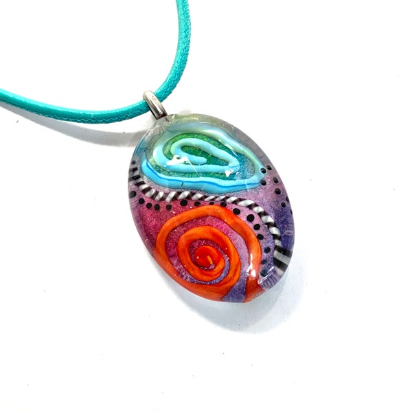 WEARABLE ART Glass Bead necklace - SRA, Bea Stoertz, Bea The Beadmaker