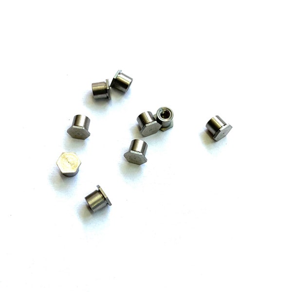 Pack of 10 Closed Hex Nuts - insert for interchangeable jewelry - 4mm