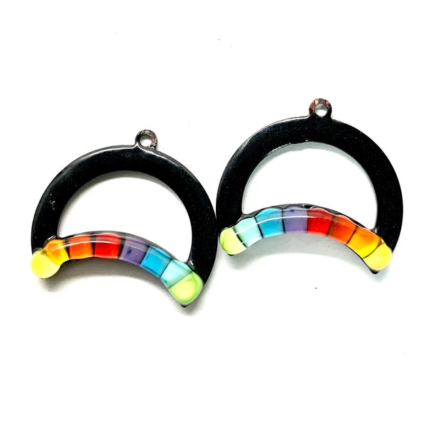 Schmuck selber machen - DIY Jewelry -Art Glass Enamel, Earring Pair, Bea Stoertz, Components