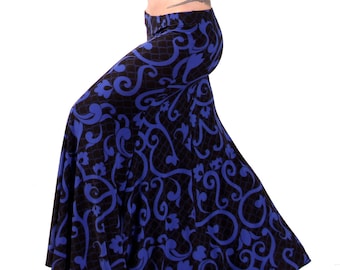 Skirt, LAST SKIRT,  Black and Blue, Mermaid, Stretchy, Tribal, Fusion Bellydance, Cabaret, Goth, Cocktail, Boutique