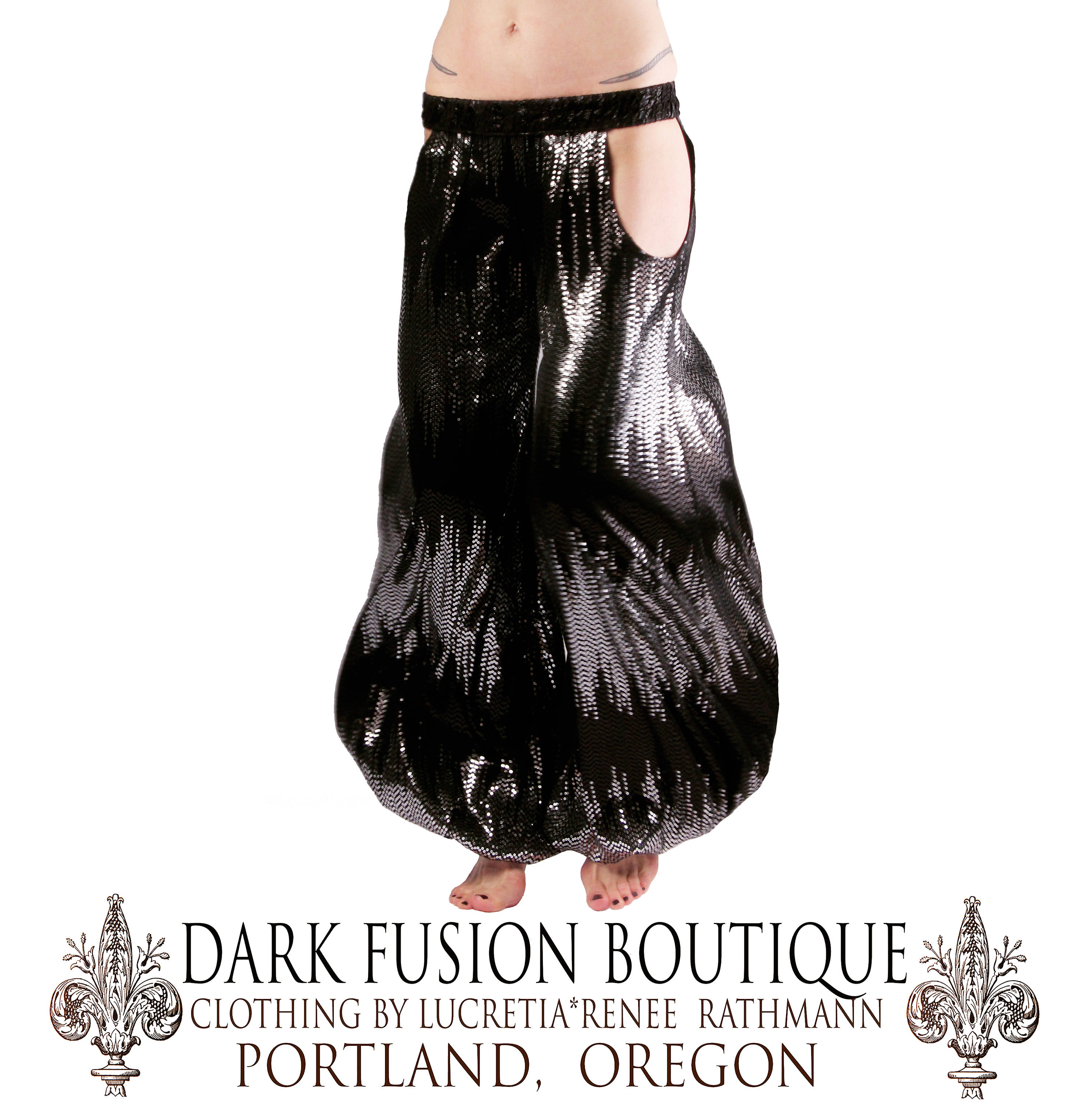 Pantaloons YOUR SIZE Sequin Hip CutOuts Wide Leg Pants Etsy