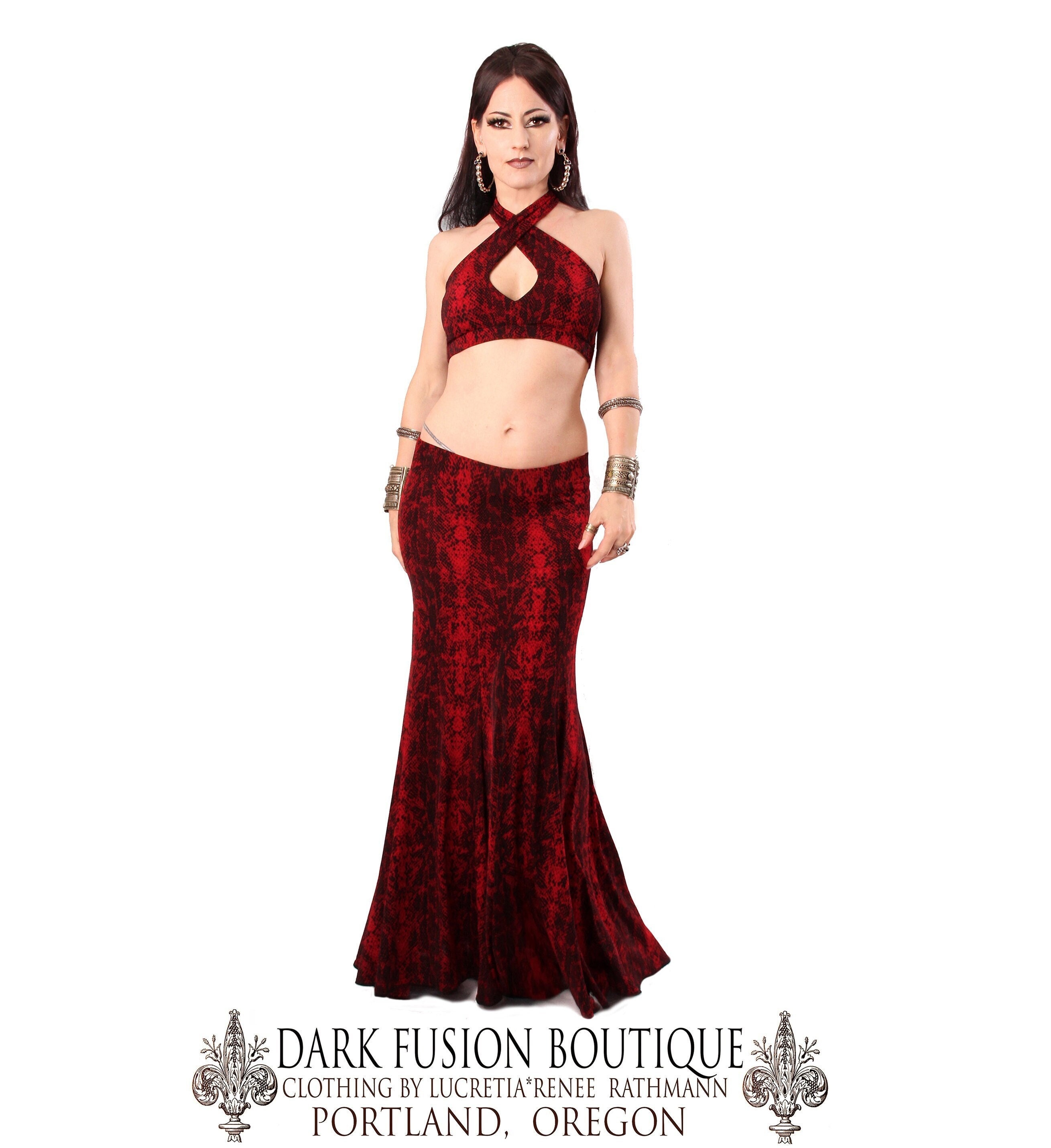 White black tribal Bellydance costume