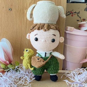 7.8&quot; Wirt Crochet Doll – Handmade Amigurumi Inspired by Over the Garden Wall, Unique Plushie for Cartoon Fans and Collectors, Gift for Kid