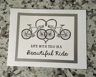 Life With You Is A Beautiful Ride Bicycle Theme Card