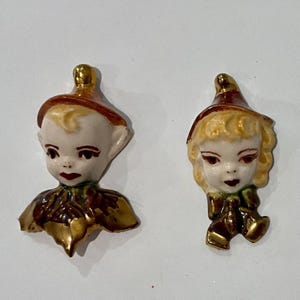 Vintage Ceramic Pixie Elves 1950
