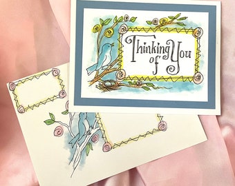 Mail Art Card & Envelope Drawings - Thinking of You