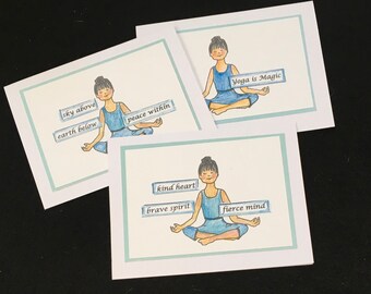 Yoga Note Cards- Set of 3 Designs