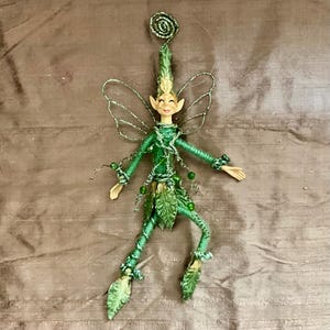 Vintage Woodland Pixie Boy Fairy Doll