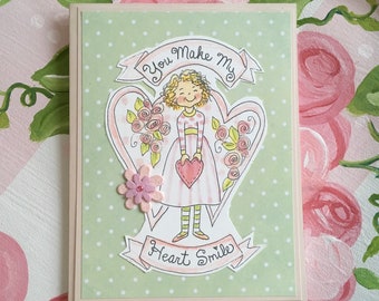 Shabby Chic Original Drawing Card