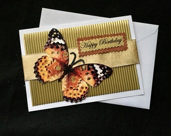 Glitzy Butterfly Birthday Card