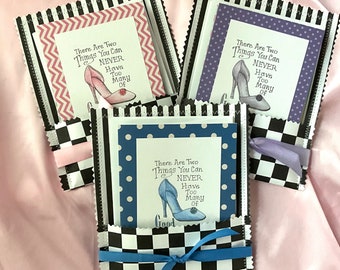 Shoe Theme Friendship Note Cards - There are two things you can never have too many of, Good Friends and Good Shoes!