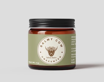 Unscented Tallow Balm: Natural Face & Body Moisturizer for Sensitive Skin