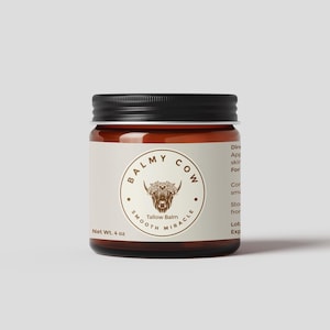 Grass Fed Tallow Balm: Vanilla, Manuka Honey & Roman Chamomile