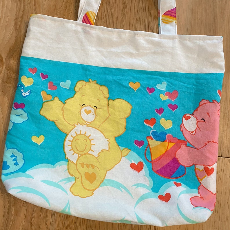 Vintage Care Bears Cute Tote Bag Medium Size Etsy Vintage Care Bears Cute Tote Bag Medium Size Etsy