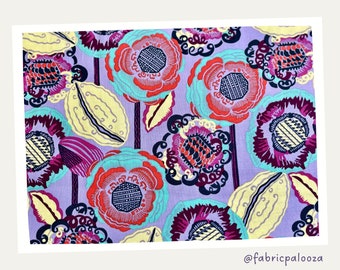 Amy Butler for FreeSpirit, Collection - Bright Heart, Pattern - Coco Bloom, Color - Lavender.  One Half Yard