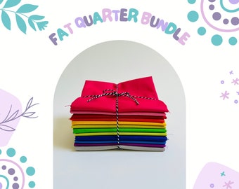 Fat Quarter Bundle Featuring (12) FreeSpirit Designer Essentials Solids, each measuring 18" x 22"