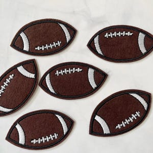 Embroidered Football Iron On Patch: DIY Applique (3pcs)
