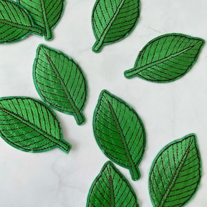 Embroidery Leaf Patch 5pcs, Cartoon Leaves Patch for Applique,DIY Clothier Accessory orCraft,Iron on Patch,DIY Jeans Shoes Bag Patch,Sticker