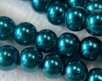 Perlas azul cadete de 6 mm: Materiales para hacer joyas