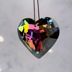 Crystal Prism ,Heart Pendant, Supplies for Jewelry, Crystal Charms,Pendants for DIY Sun Catcher Making, SunCatcher