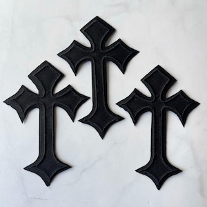 Embroidery Cross Patch 5 pcs, Cross Patch for Applique, DIY Clothier Accessory or Craft,Iron on Patch,DIY Jeans Shoes Bag Patch,Sticker