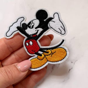 Mickey Disney Cartoon-patch 1st, patch voor appliqué, doe-het-zelf kledingaccessoire of ambachten, grote patch, opstrijkbare patch, trendy patch, doe-het-zelftas