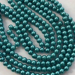 Sky Blue Pearl Beads 4 mm, Beads, Round Beads, Imitation Pearl Glass Beads, Supplies for Jewelry Making, Jewelry Accessories