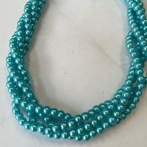 Light Blue Pearl Beads 4 mm, Beads, Round Beads, Imitation Pearl Glass Beads, Supplies for Jewelry Making, Jewelry Accessories