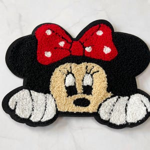 Minnie Mouse Disney Cartoon Patch 1pcs ,Patch for Applique, DIY Clothes Accessory or Crafts, Large Patch, Sew on Patch, Trendy Patch,DIY Bag