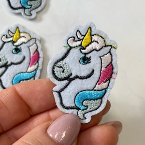 Embroidery Unicorn Patch 3pcs, Cartoon Animal Patch for Applique, DIY Clothier Accessory or Craft,Iron on Patch, DIY Jeans Shoes Bag Patch