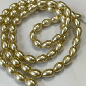 TearDrop Pearl Beads 5mm, Light Gold Beads, Imitation Pearl Glass Beads, Water Drop Beads, Supplies for Jewelry Making, Jewelry Accessories,