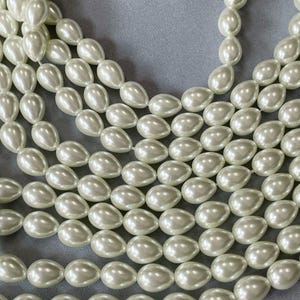 TearDrop Pearl Beads 9mm, Grade A White Beads,Imitation Pearl Glass Beads,Water Drop Beads, Supplies for Jewelry Making,Jewelry Accessories,