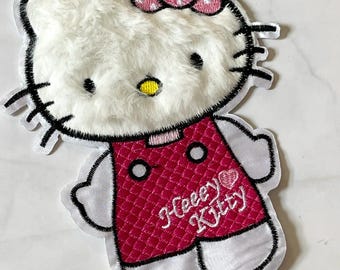 Kitty Cartoon Patch 1 Stück, Katze aufnähen Applikation, DIY Kleidung Accessoire oder Kunsthandwerk
