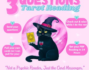 Same Day Tarot Reading: 3 Question Detailed Guidance (PDF)